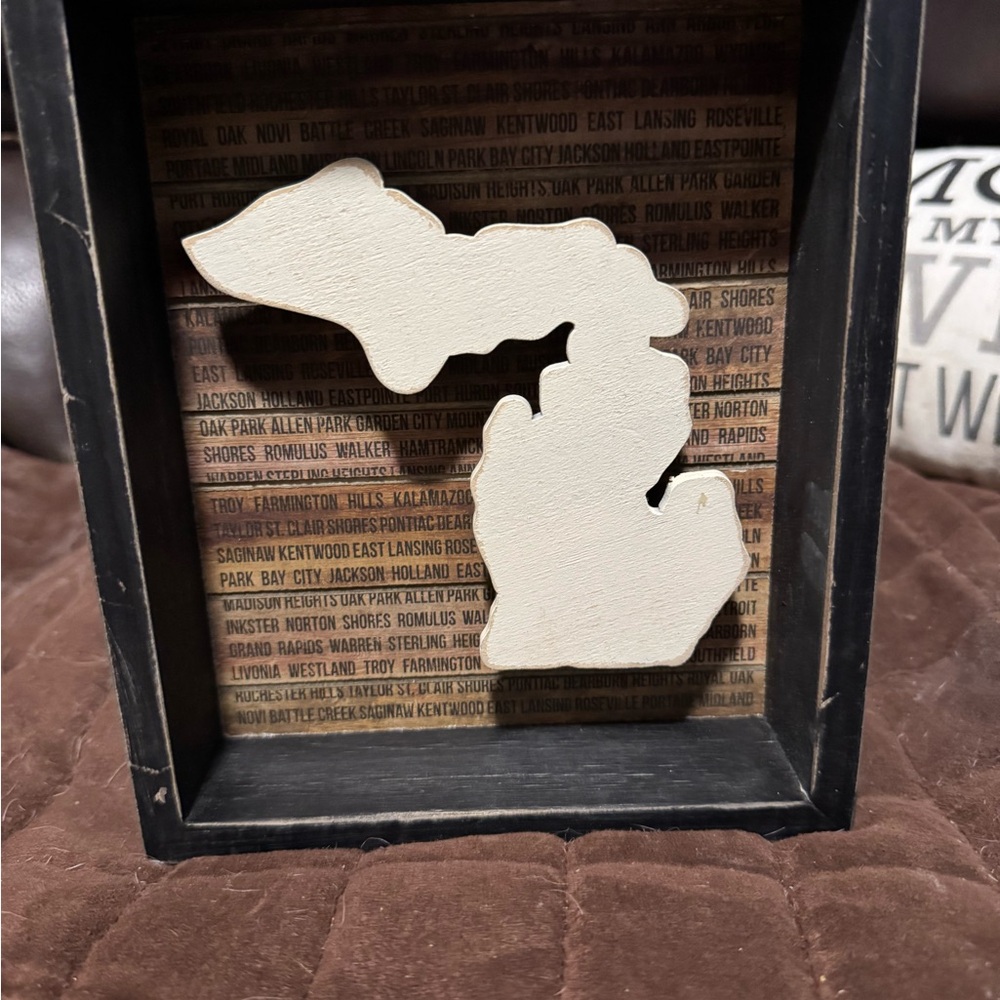 Primitives by Kathy Black and Cream Michigan Shadow Box
